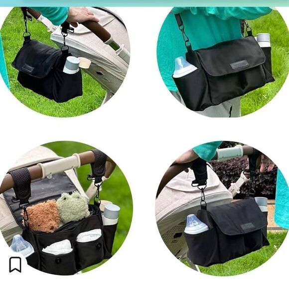 Luxury Little stroller organizer.  NWOT black nylon - Picture 8 of 11